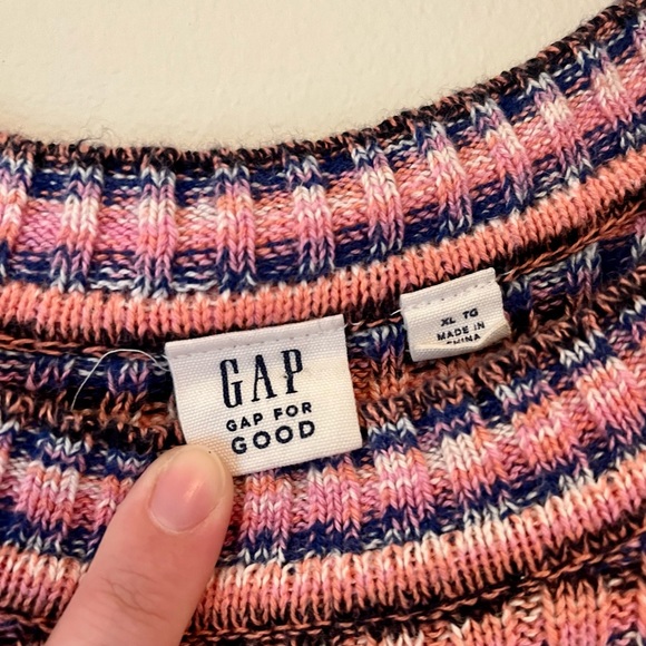 Gap Pink and Blue Striped Knit Tank Top - Picture 4 of 5